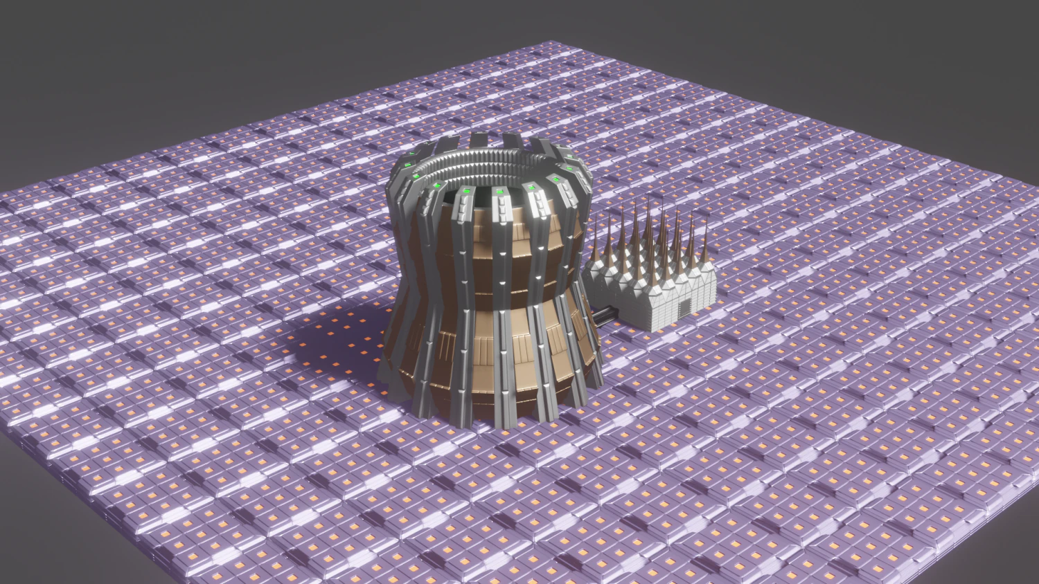 nuclear power plant 3D Model .c4d .max .obj .3ds .fbx .stl .blend 