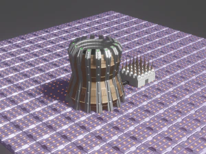 атомная электростанция 3D Модель