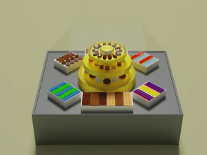 showcase with sweets 3D Model