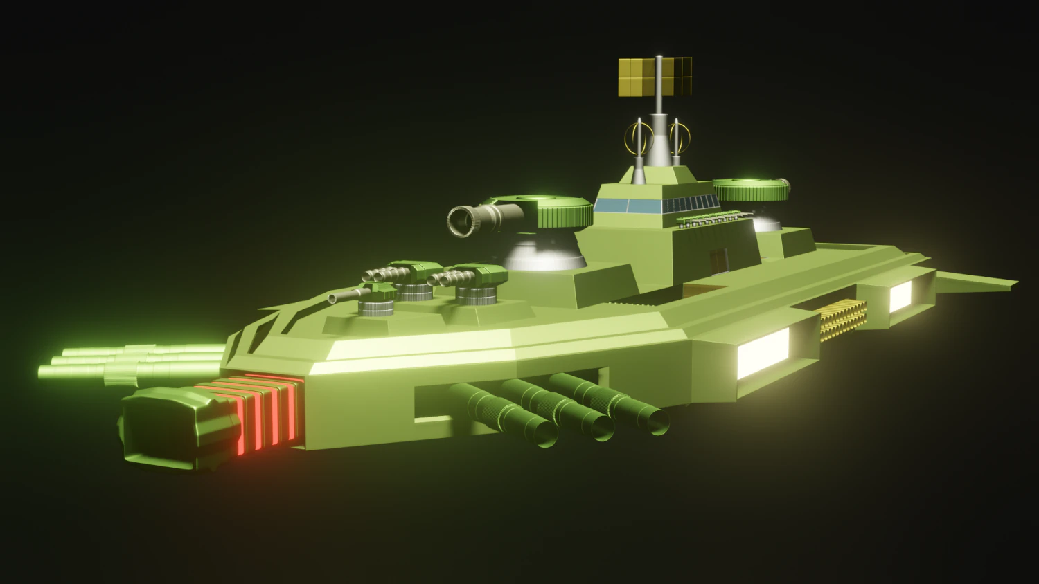 space cruiser 3D Model .c4d .max .obj .3ds .fbx .stl .blend 