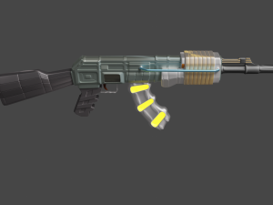 kalashnikov assault rifle of the future 3D Model