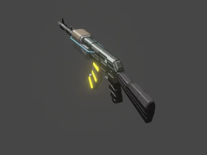 kalashnikov assault rifle of the future 3D Model