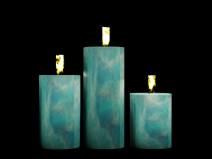 blue candel 3D-Modell