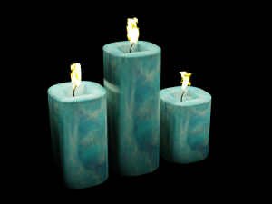 blue candel Modelo 3D