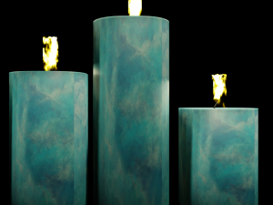 blue candel Modelo 3D