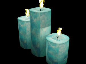blue candel Modelo 3D