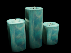 blue candel Modelo 3D