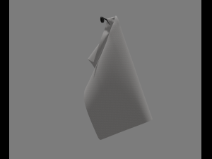 towel rack with towel 3D Модель