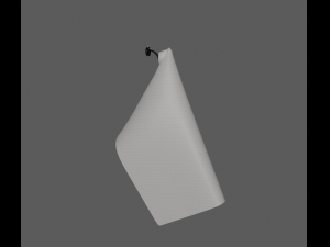 towel rack with towel Modèle 3D