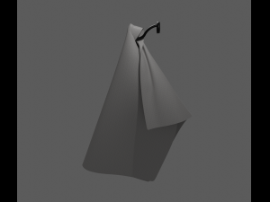 towel rack with towel Modèle 3D