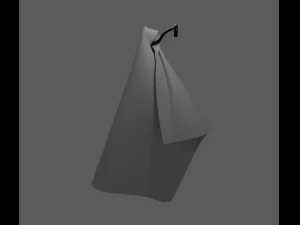 towel rack with towel 3D Model