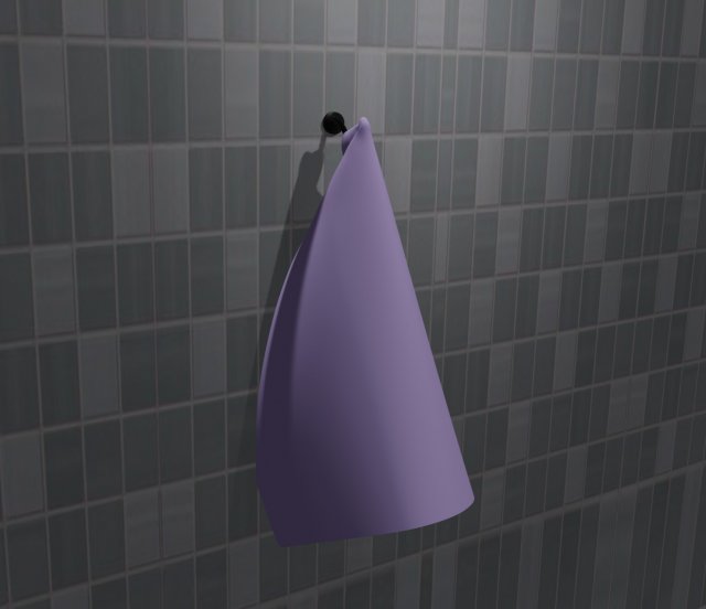 towel rack with towel Model 3D .c4d .max .obj .3ds .fbx .stl .blend 