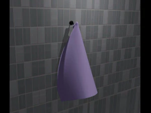 toalheiro com toalha Modelo 3D