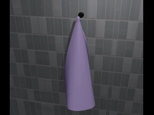 portasciugamani con asciugamano Modello 3D