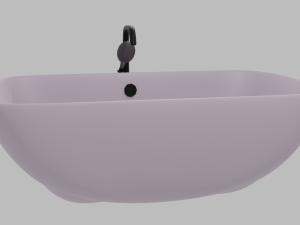 bath with shower 3D-Modell