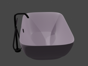 bath with shower 3D-Modell