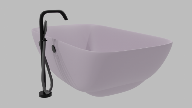 bath with shower 3D-Modell .c4d .max .obj .3ds .fbx .stl .blend 