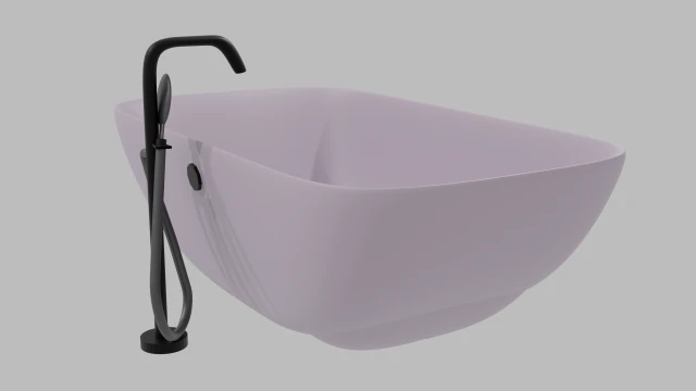 banheira com chuveiro Modelo 3D .c4d .max .obj .3ds .fbx .stl .blend 