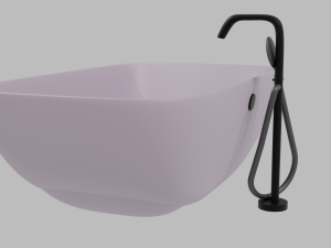 bath with shower 3D-Modell