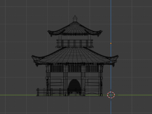 Fureai-Kannon-do hall Japanese Garden Structures Pavilions Low-poly Modelo 3D