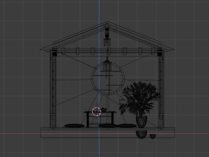 Japanese garden viewing pavilions teahouse build Low-poly 3D-Modell