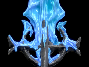 Sword Ice Winter Military Low-poly Modelo 3D