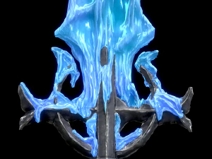 Espada Ice Winter Militar Low-poly Modelo 3D