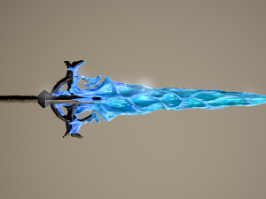 Sword Ice Winter Military Low-poly 3D-Modell