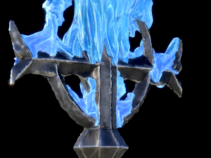Sword Ice Winter Military Low-poly 3D-Modell