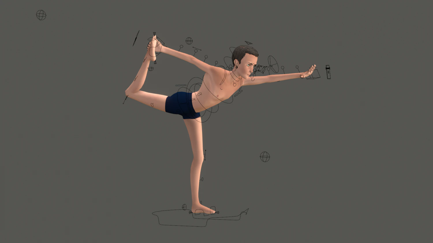 boy - a rigged character 3D Model .c4d .max .obj .3ds .fbx .stl .blend 