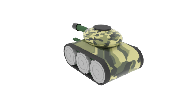 simple tank Model 3D .c4d .max .obj .3ds .fbx .stl .blend 