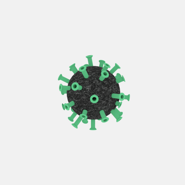 simple virus Model 3D .c4d .max .obj .3ds .fbx .stl .blend 