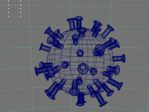 simple virus Model 3D