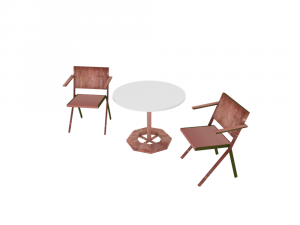 table and chairs 3D मॉडल