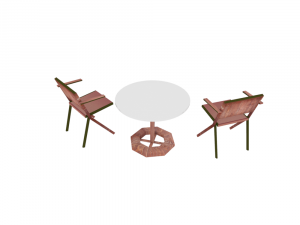 table and chairs 3D मॉडल