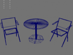 table and chairs 3D मॉडल