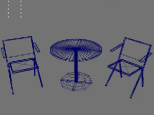 table and chairs 3D Model