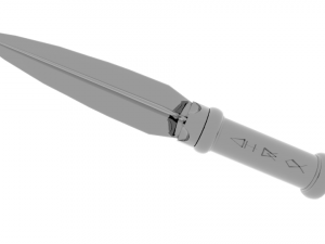 spear with runes 3D 모델