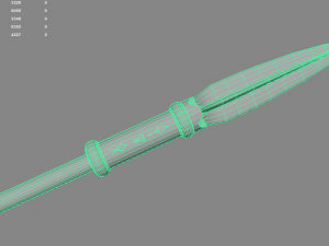 spear with runes 3D 모델