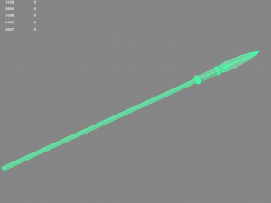 spear with runes 3D 모델
