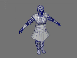 简单的盔甲 3D 模型