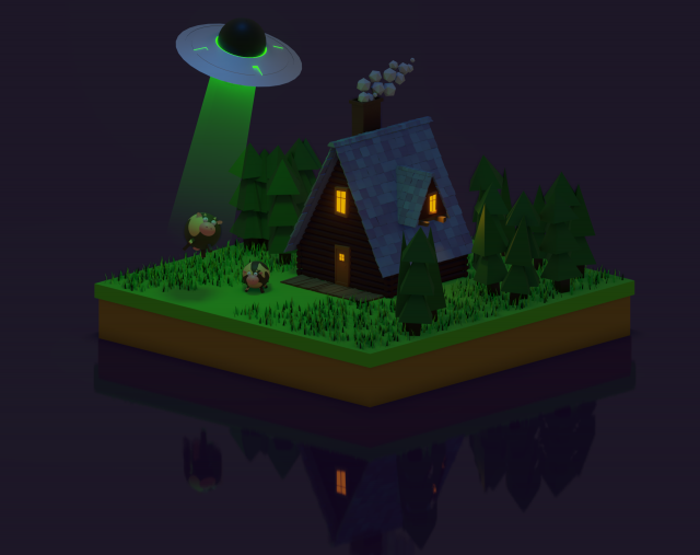 house in the woods 3D Model .c4d .max .obj .3ds .fbx .stl .blend 