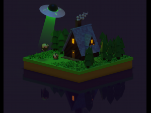 house in the woods 3D-Modell