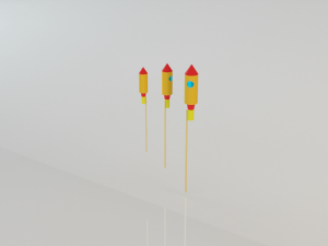 fireworks 3d Model 3D