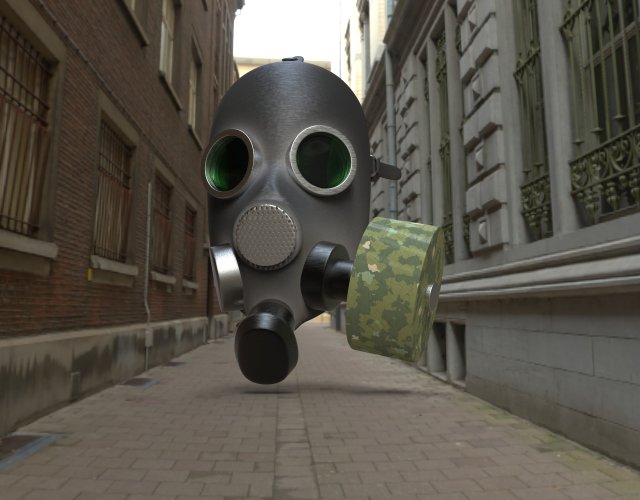 gas mask 3D Modell .c4d .max .obj .3ds .fbx .stl .blend