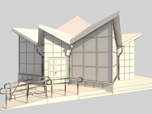 shop in the form of a star 3D Модель