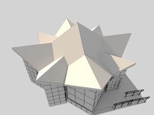 shop in the form of a star 3D Модель