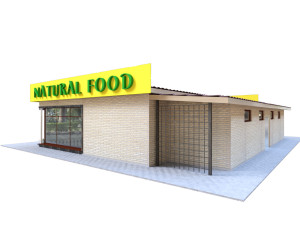 grocery store 24-7 3D Model