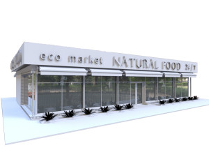 grocery store 24-7 3D Model