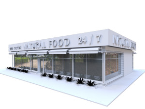grocery store 24-7 3D Model